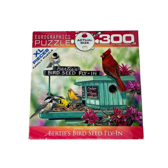 Berties Bird Seed Fly In Eurographics Family PUZZLE 300 XL Pieces Made In USA - Picture 2 of 5